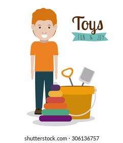Toys digital design, vector illustration eps 10