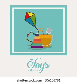 Toys digital design, vector illustration eps 10