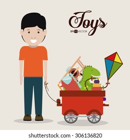 Toys digital design, vector illustration eps 10