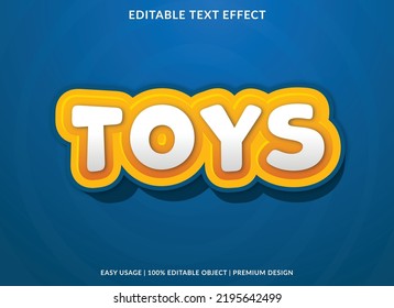 toys editable text effect template with abstract style use for business logo and brand