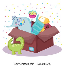 toys elephant dinosaur rattle box