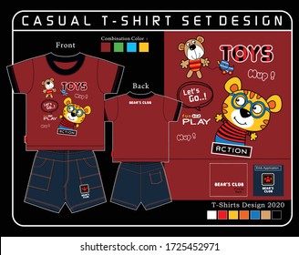 toys and friend,vector animal cartoon design illustration for printing 