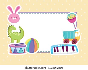 toys greeting card rabbit rattle