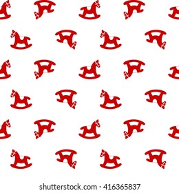 Toys horse cute kids pattern seamless vector.