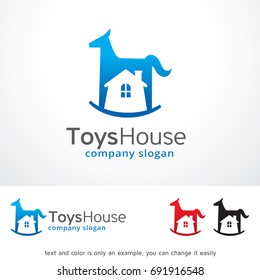 Toys House Logo Template Design Vector, Emblem, Design Concept, Creative Symbol, Icon