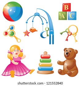 Toys icon set