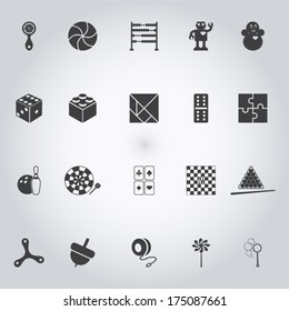 Toys icon set