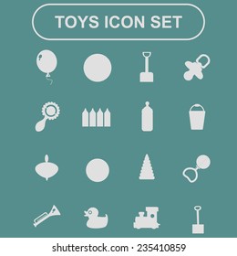 toys icon set