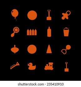 toys icon set