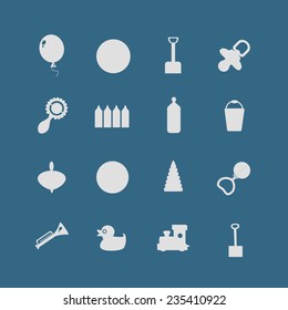 toys icon set