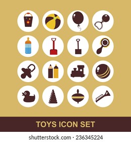 toys icon set