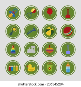 toys icon set