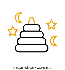 Toys icon. Simple element illustration. Toys concept outline symbol design.
