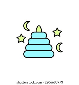 Toys icon. Simple element illustration. Toys concept outline symbol design.