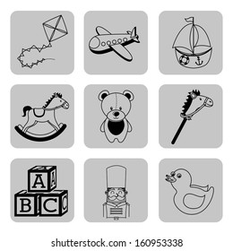 toys icons over  white background vector illustration