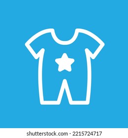 Toys Icons Set on blue Background. Line Style Vector children