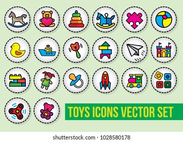 Toys Icons Vector Set
