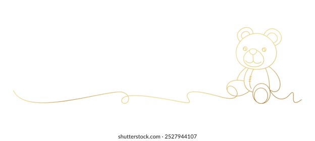 toys in line art style. Simple linear style thin contours. Vector illustration of elements