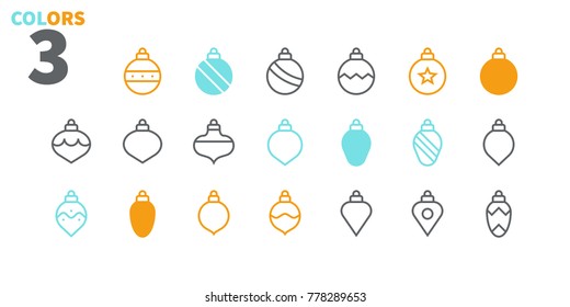 Toys on the Christmas tree Pixel Perfect icons Well-crafted Vector Thin Line Icons 48x48 Ready for 24x24 Grid for Web Graphics and Apps. Part 1 Colors 3