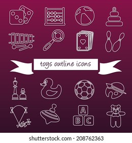toys outline icons