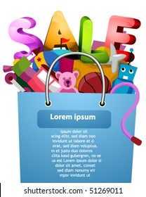 Toys Sale Flyer Design - Vector