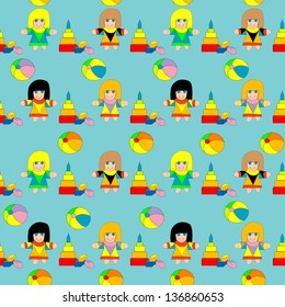 Toys seamless pattern