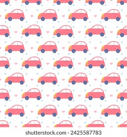 Toys Seamless Pattern Design with Boys and Girls Children Toy Equipment in Cartoon Flat Illustration