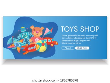toys shop banner design for online shoping