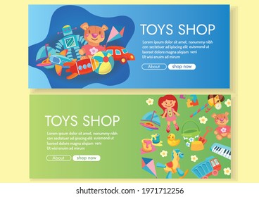 toys shop banner design for online shoping