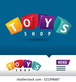 toys shop logo cube