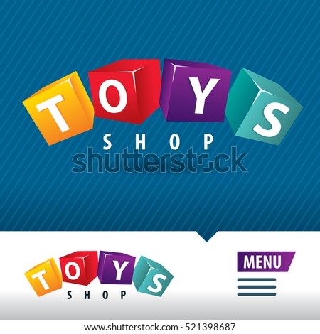 toys shop logo cube