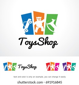 Toys Shop Logo Template Design Vector, Emblem, Design Concept, Creative Symbol, Icon