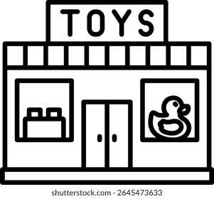 Toys shop vector icon. Can be used for printing, mobile and web applications.