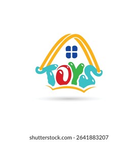 Toys shop vector logo design