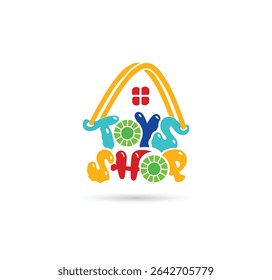Toys shop vector logo design