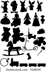 toys silhouette vector