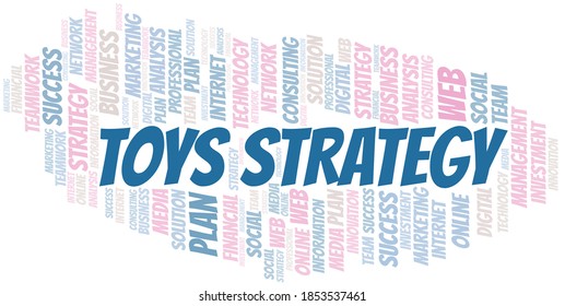 La nube de palabras de Toys Strategy se crea sólo con texto.