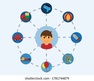  Toys suitable for boy to play vector