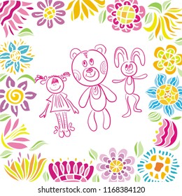 Toys. Vector illustration