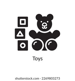 Toys Vector Solid Icon Design illustration. Grocery Symbol on White background EPS 10 File