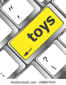 toys word on computer keyboard pc key