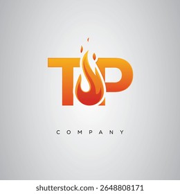 Projeto de logotipo da carta de fogo criativa TP