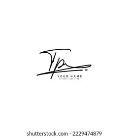 TP Handwritten Signature logo - Vector Logo Template for Beauty, Fashion and Photography Business