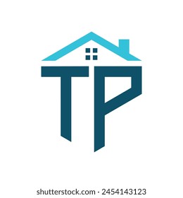 TP House Logo Design Template. Letter TP Logo for Real Estate, Construction or any House Related Business