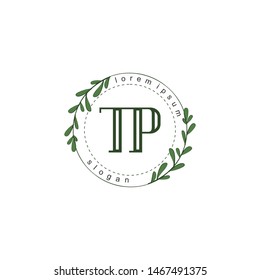 TP Initial beauty floral logo template