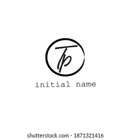 TP initial handwritten monogram logo