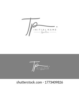 TP Initial letter handwriting and signature logo.