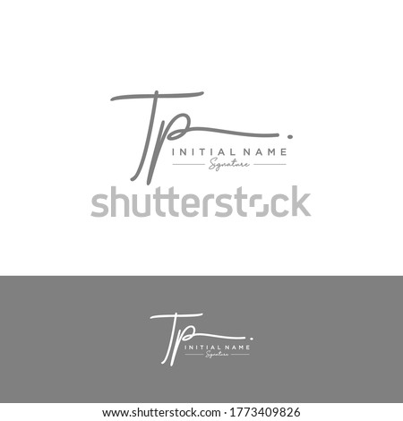 TP Initial letter handwriting and signature logo.