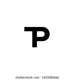 tp letter black vector logo