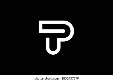 TP letter logo design on luxury background. PT monogram initials letter logo concept. TP icon design. PT elegant and Professional letter icon design on black background. TP PT T P